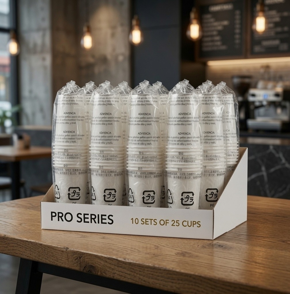 AmazonBasics 8oz Paper Hot Cups 250 Ct NIB Coffee Tea Disposable